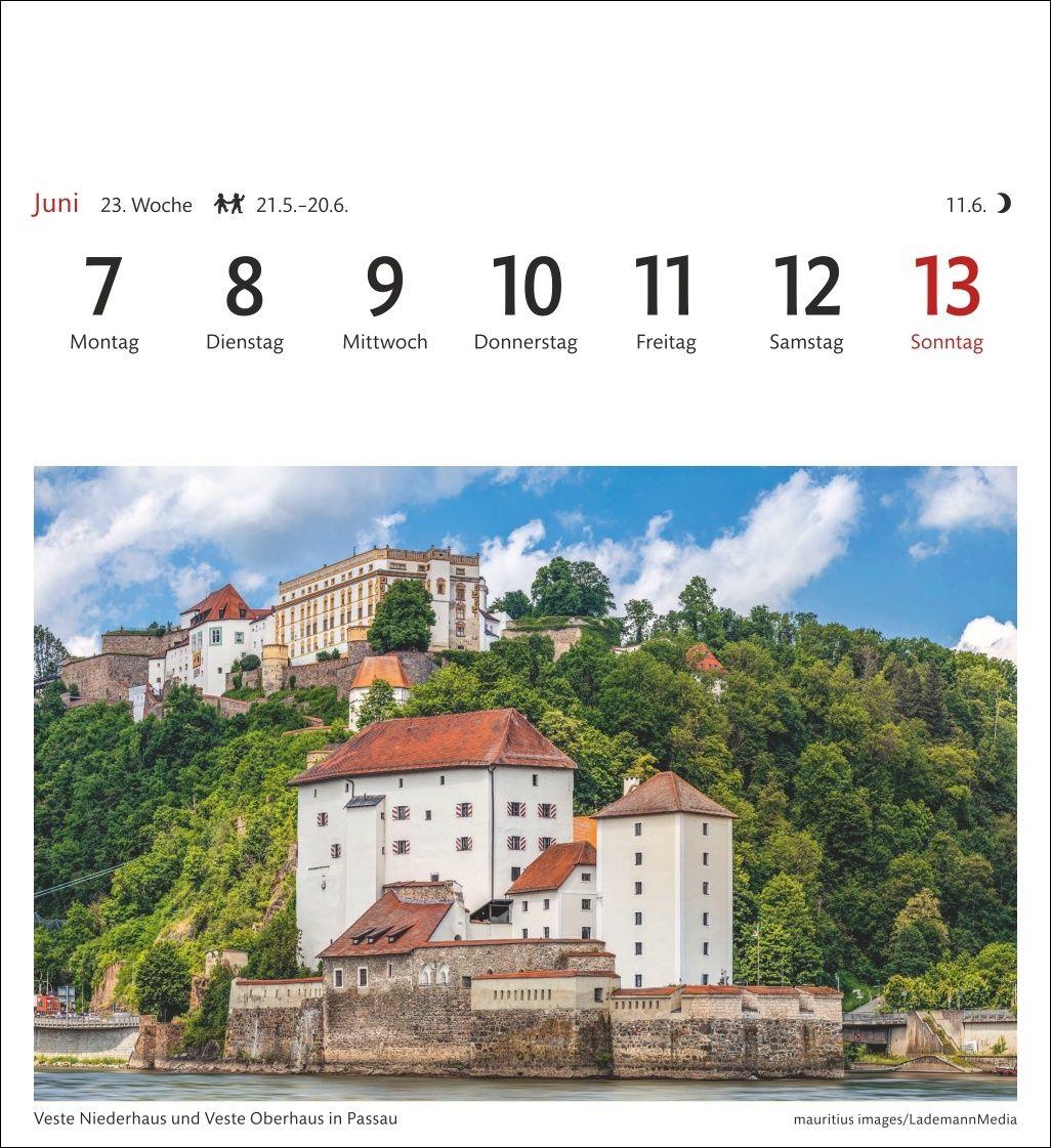 Beispielinhalt (Bild) Deutschland Sehnsuchtskalender 2027 - Wochenkalender mit 53 Postkarten