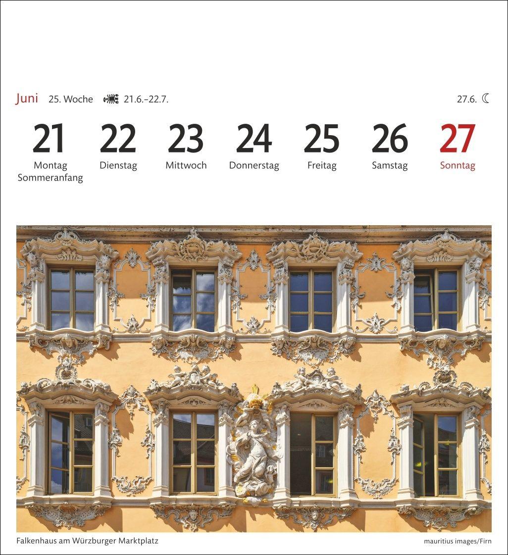 Beispielinhalt (Bild) Deutschland Sehnsuchtskalender 2027 - Wochenkalender mit 53 Postkarten