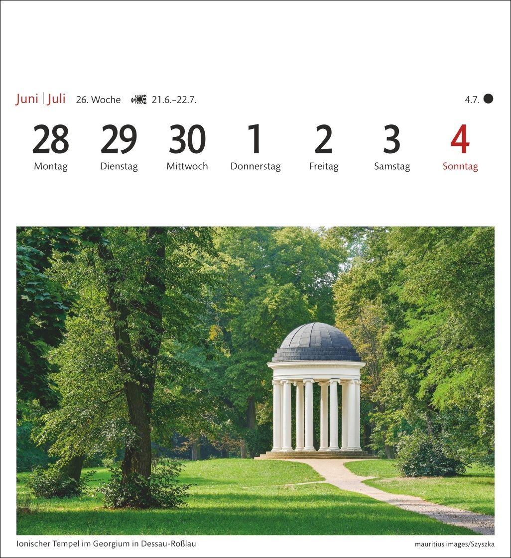 Beispielinhalt (Bild) Deutschland Sehnsuchtskalender 2027 - Wochenkalender mit 53 Postkarten