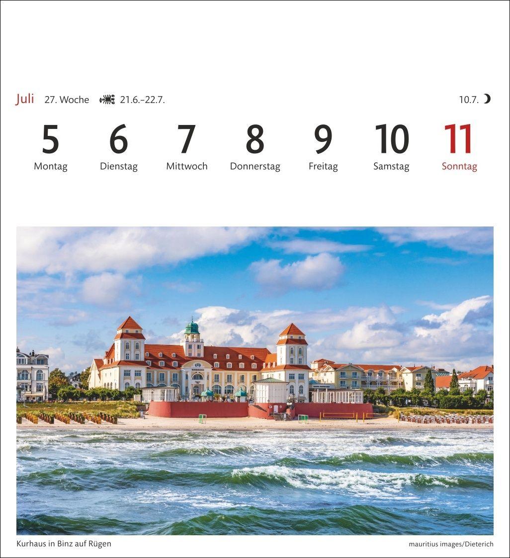 Beispielinhalt (Bild) Deutschland Sehnsuchtskalender 2027 - Wochenkalender mit 53 Postkarten