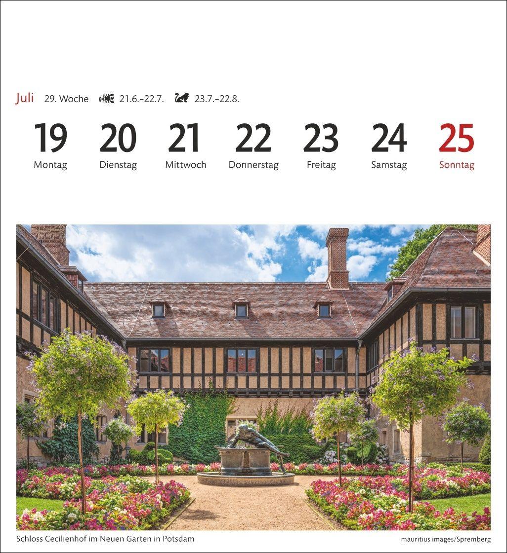 Beispielinhalt (Bild) Deutschland Sehnsuchtskalender 2027 - Wochenkalender mit 53 Postkarten