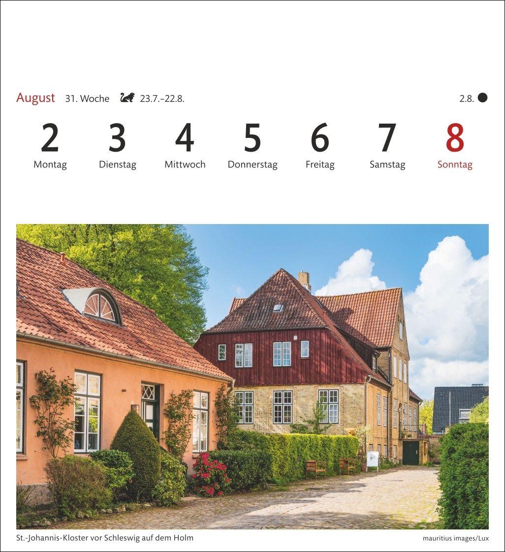 Beispielinhalt (Bild) Deutschland Sehnsuchtskalender 2027 - Wochenkalender mit 53 Postkarten