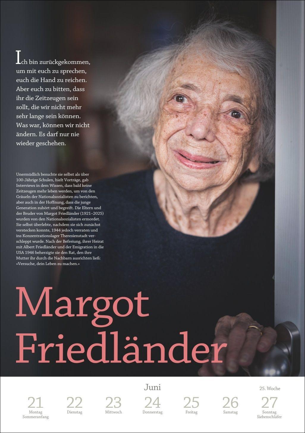 Beispielinhalt (Bild) Ich bin Ich Wochen-Kulturkalender 2027 - Gedanken berühmter Frauen