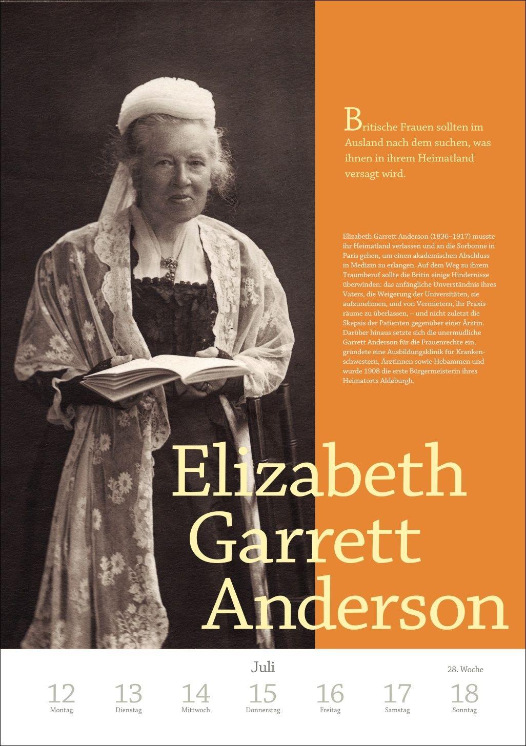 Beispielinhalt (Bild) Ich bin Ich Wochen-Kulturkalender 2027 - Gedanken berühmter Frauen