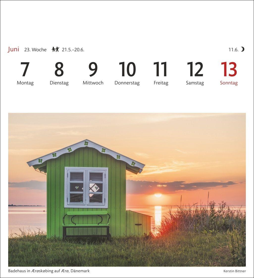 Beispielinhalt (Bild) Ostseeküste Sehnsuchtskalender 2027 - Wochenkalender mit 53 Postkarten