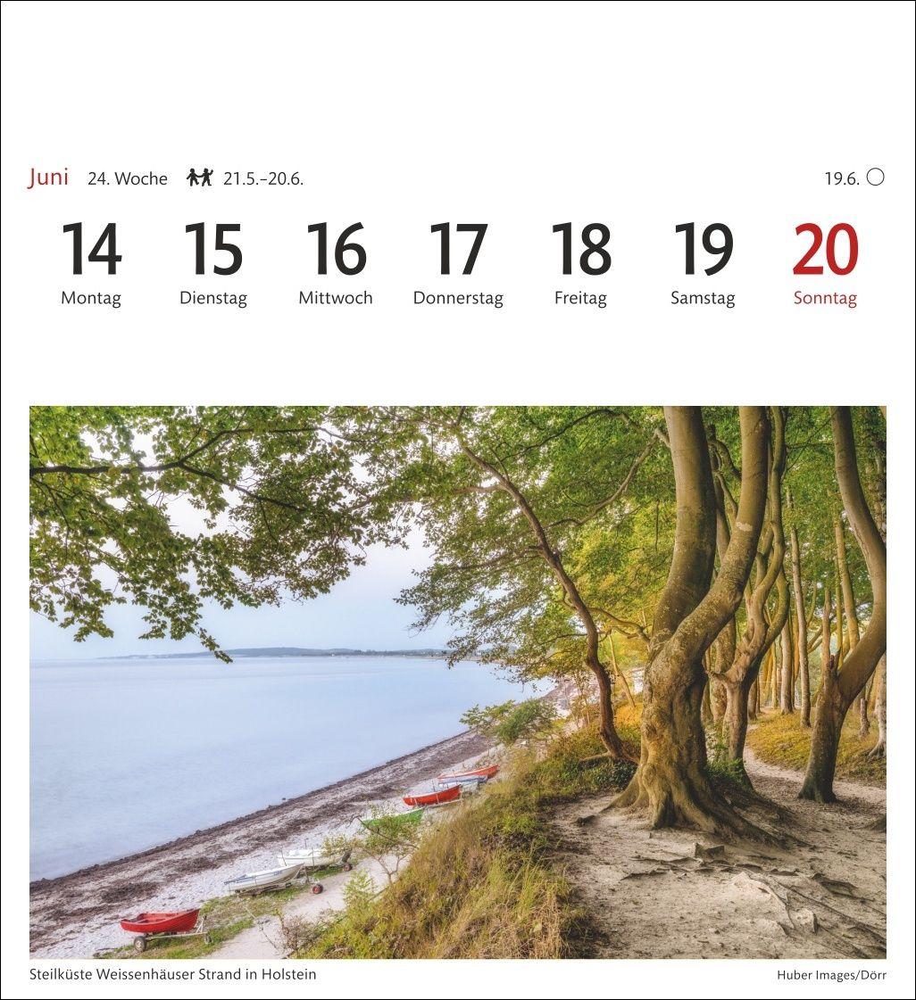 Beispielinhalt (Bild) Ostseeküste Sehnsuchtskalender 2027 - Wochenkalender mit 53 Postkarten