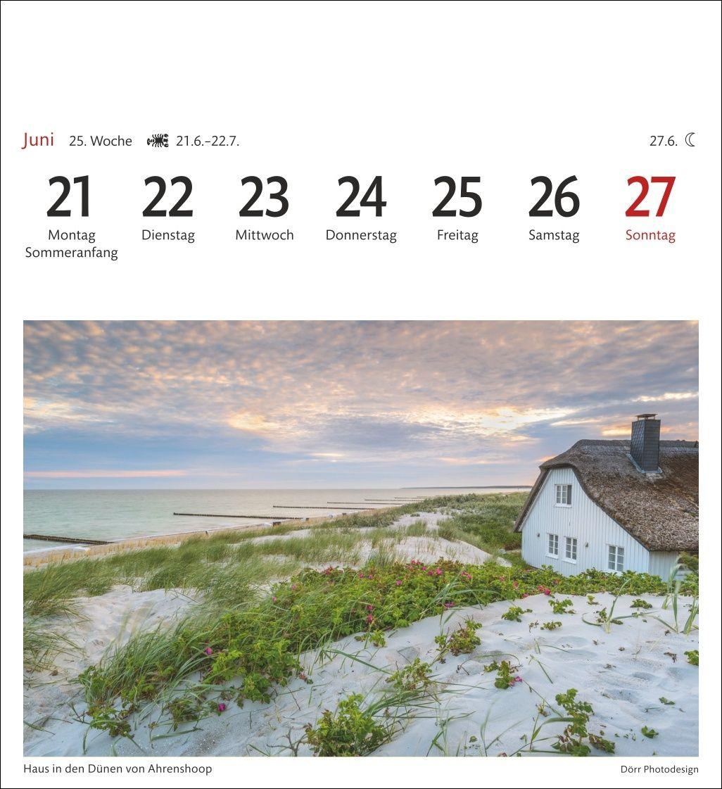 Beispielinhalt (Bild) Ostseeküste Sehnsuchtskalender 2027 - Wochenkalender mit 53 Postkarten