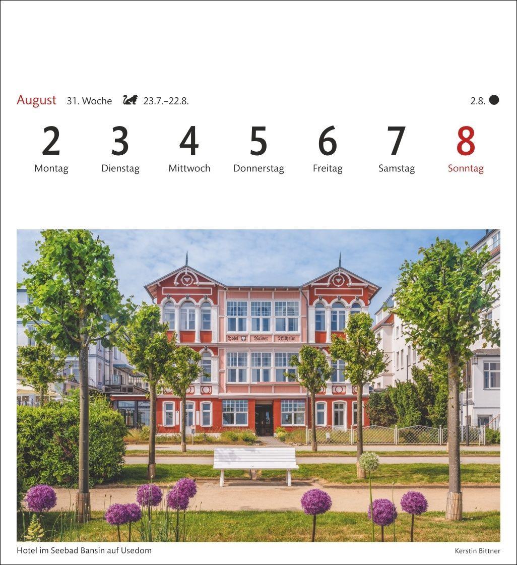 Beispielinhalt (Bild) Ostseeküste Sehnsuchtskalender 2027 - Wochenkalender mit 53 Postkarten