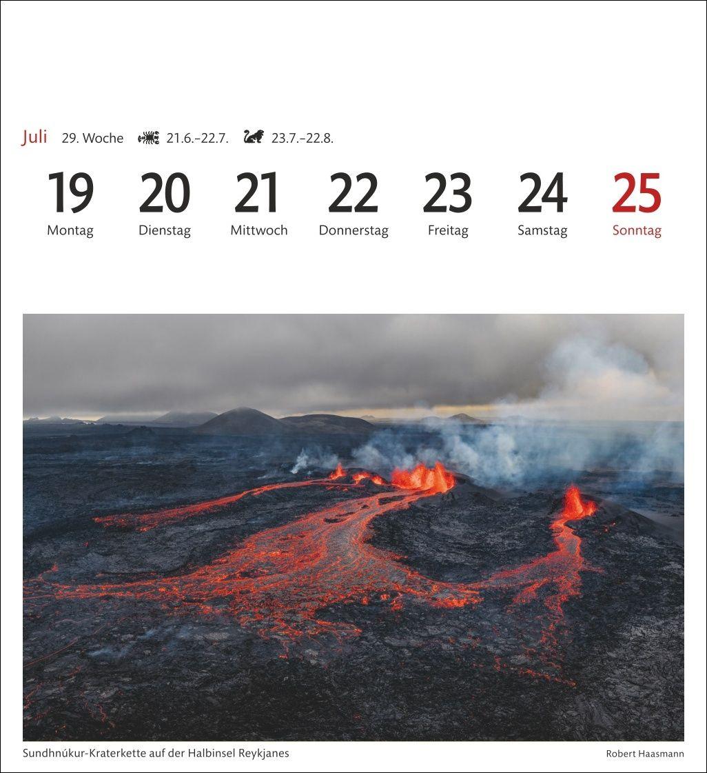 Beispielinhalt (Bild) Island Sehnsuchtskalender 2027 - Wochenkalender mit 53 Postkarten