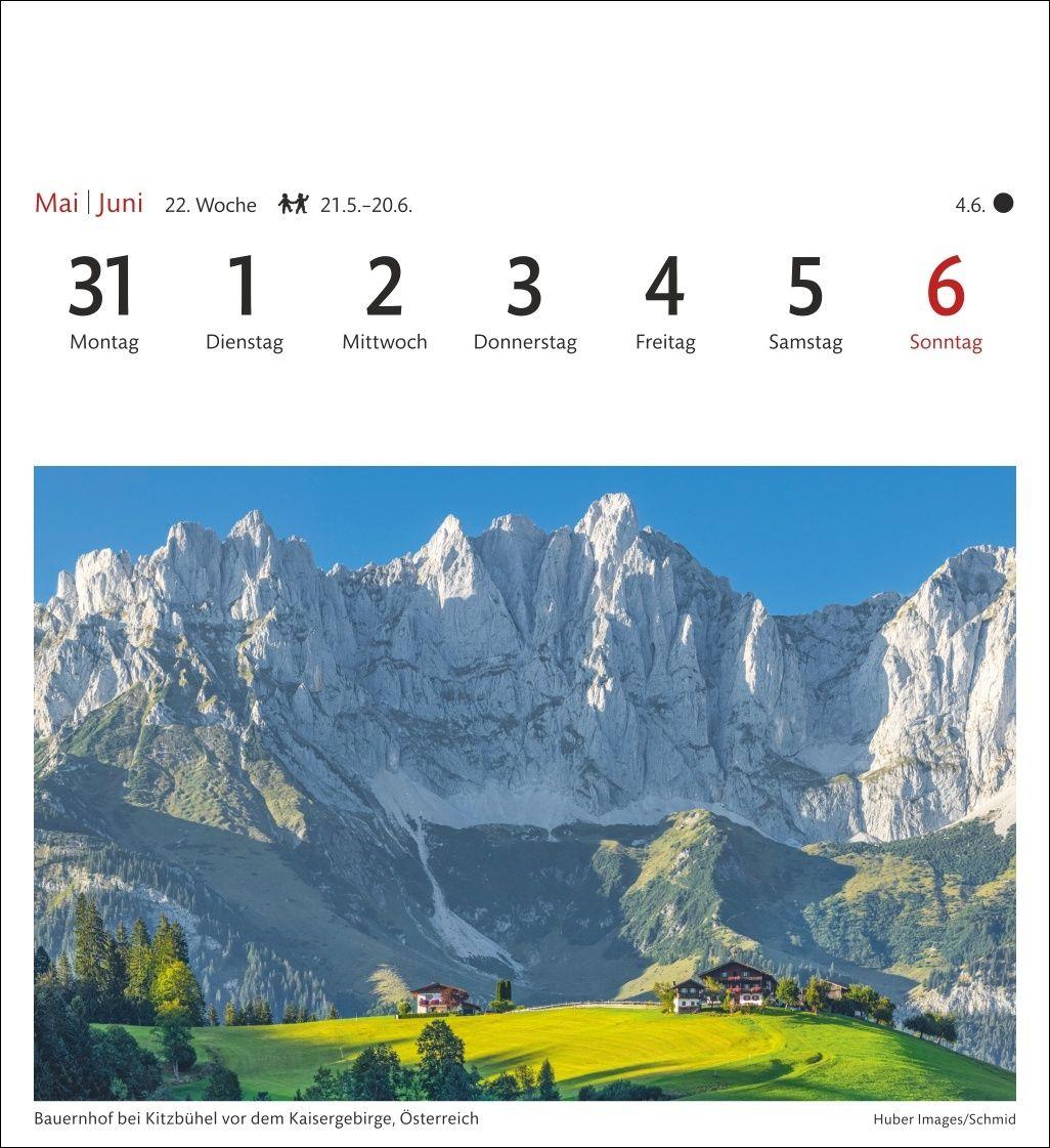 Beispielinhalt (Bild) Traumziele Sehnsuchtskalender 2027 - Wochenkalender mit 53 Postkarten