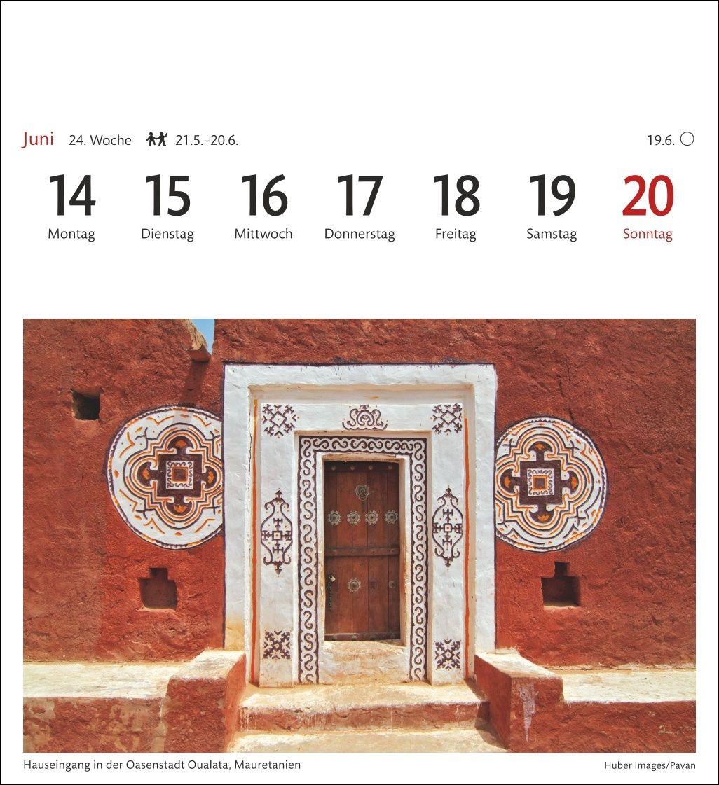 Beispielinhalt (Bild) Traumziele Sehnsuchtskalender 2027 - Wochenkalender mit 53 Postkarten