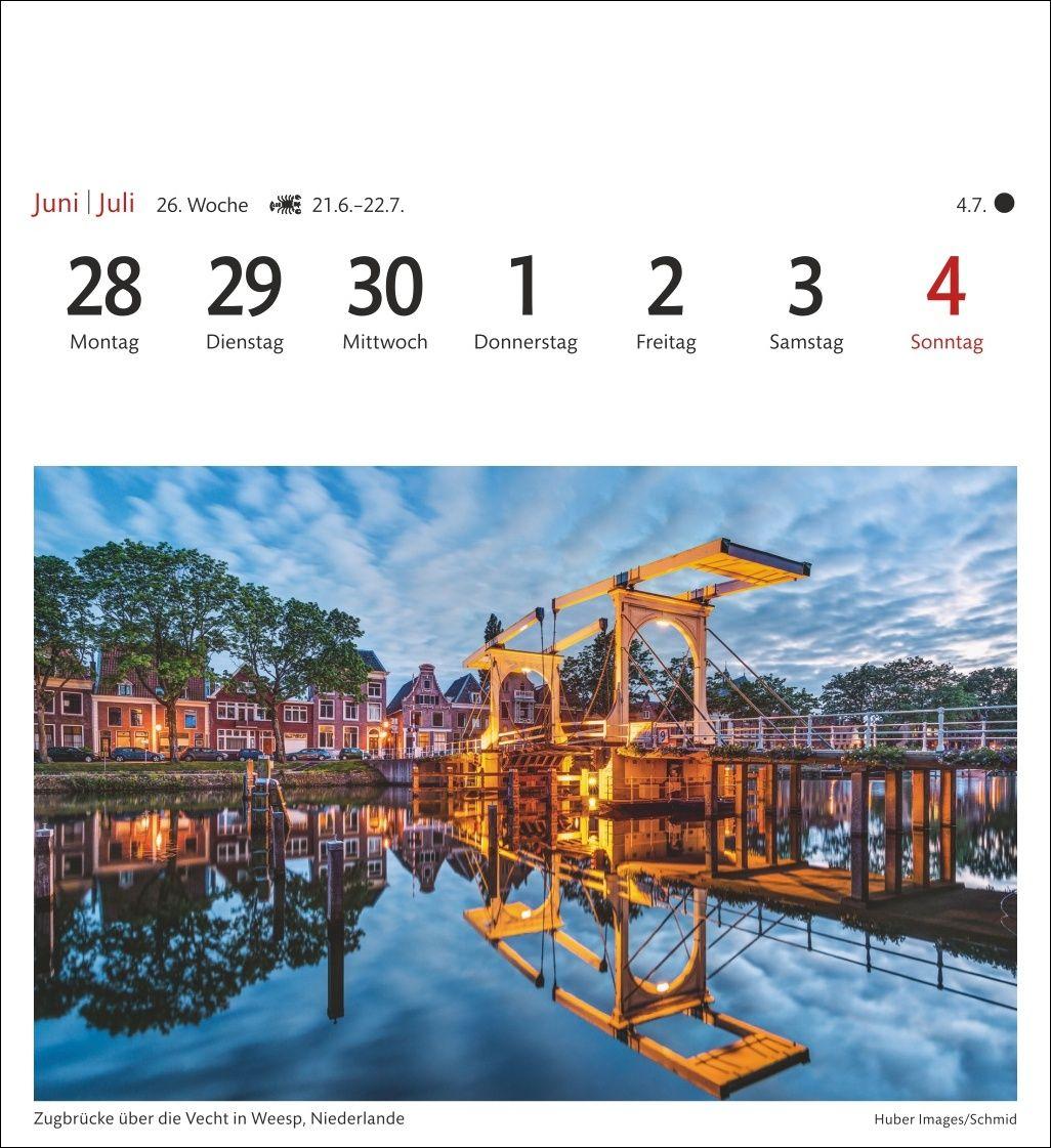 Beispielinhalt (Bild) Traumziele Sehnsuchtskalender 2027 - Wochenkalender mit 53 Postkarten