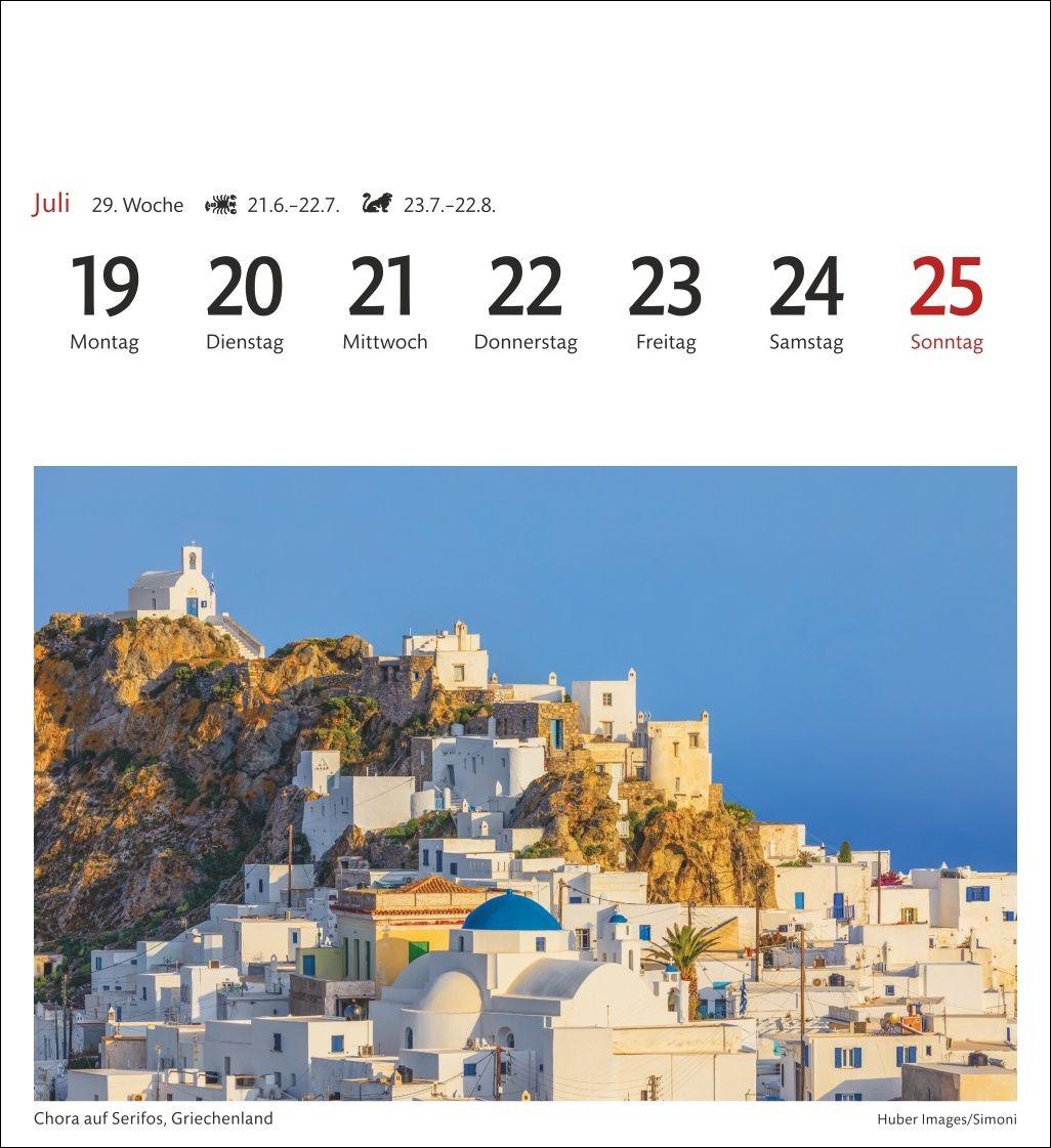 Beispielinhalt (Bild) Traumziele Sehnsuchtskalender 2027 - Wochenkalender mit 53 Postkarten