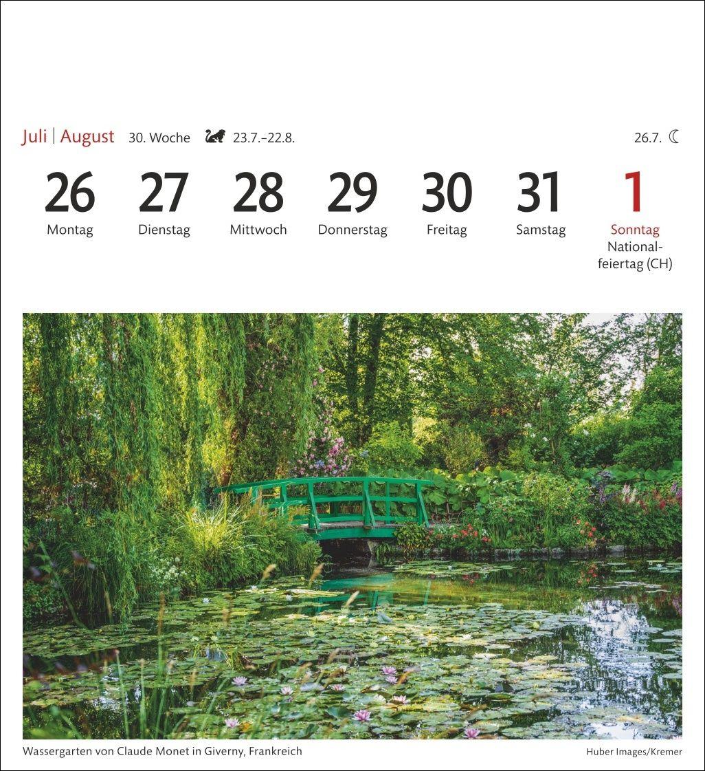 Beispielinhalt (Bild) Traumziele Sehnsuchtskalender 2027 - Wochenkalender mit 53 Postkarten