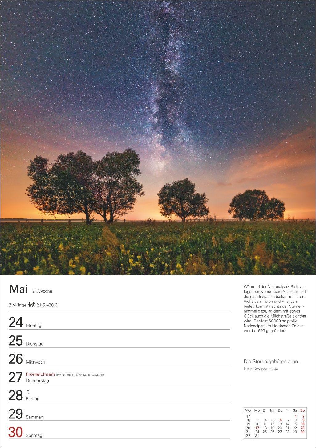 Beispielinhalt (Bild) Wunder der Natur Wochenplaner 2027 - 53 faszinierende Fotografien