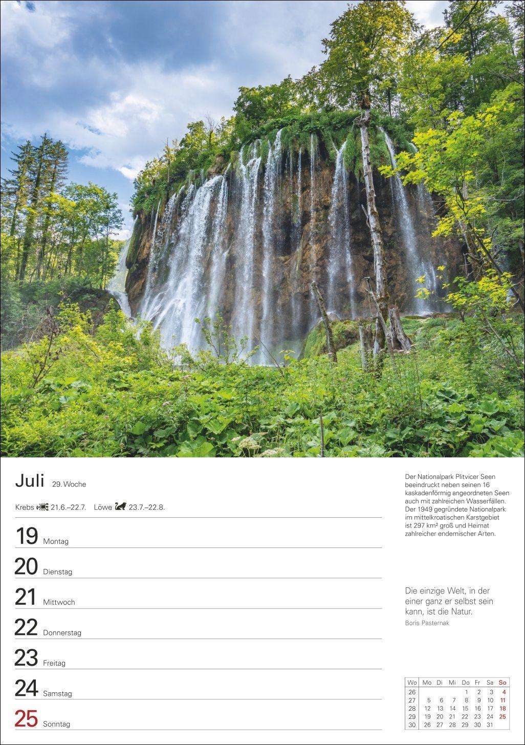 Beispielinhalt (Bild) Wunder der Natur Wochenplaner 2027 - 53 faszinierende Fotografien