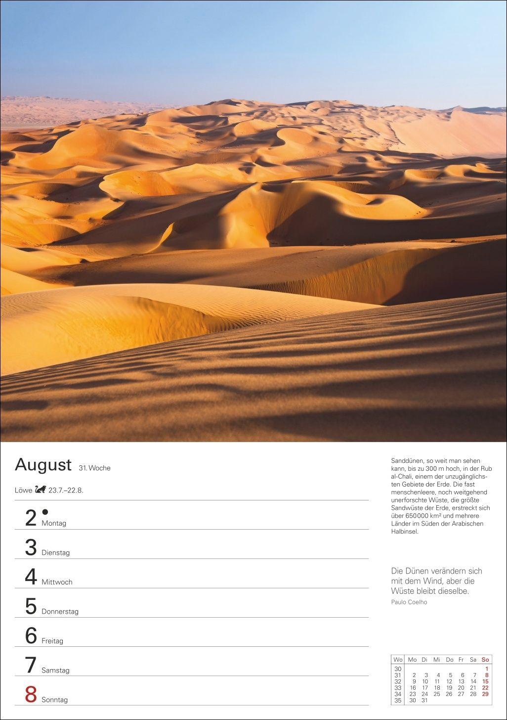 Beispielinhalt (Bild) Wunder der Natur Wochenplaner 2027 - 53 faszinierende Fotografien