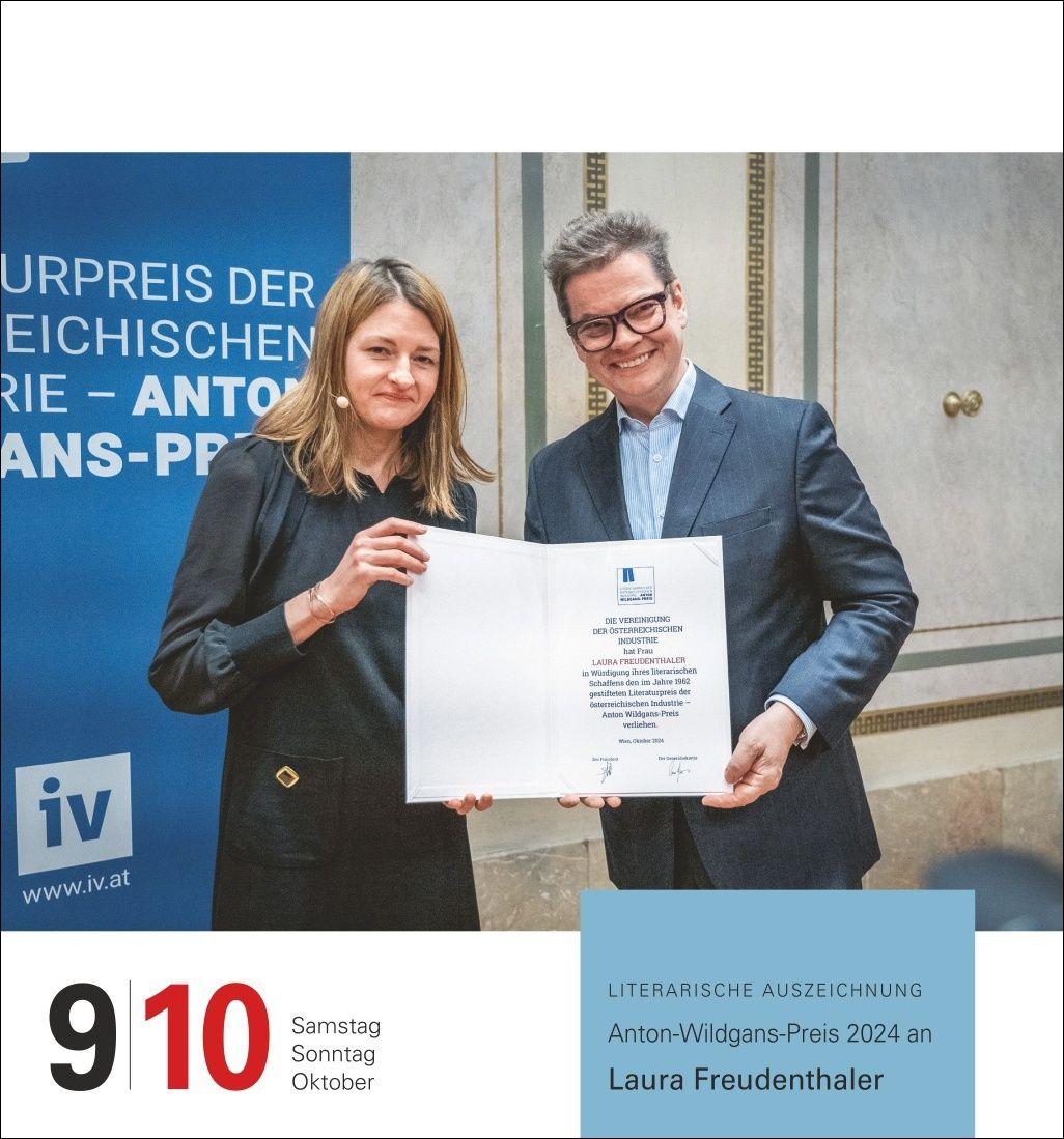 Beispielinhalt (Bild) Literatur Tagesabreißkalender 2027 - Kulturkalender - Autoren, Werke, Hörbücher