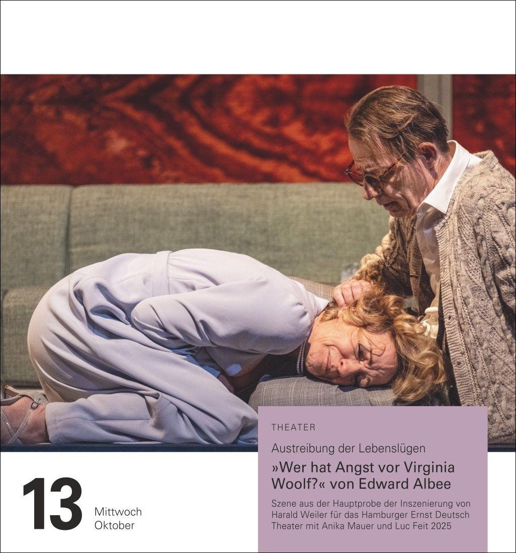 Beispielinhalt (Bild) Literatur Tagesabreißkalender 2027 - Kulturkalender - Autoren, Werke, Hörbücher