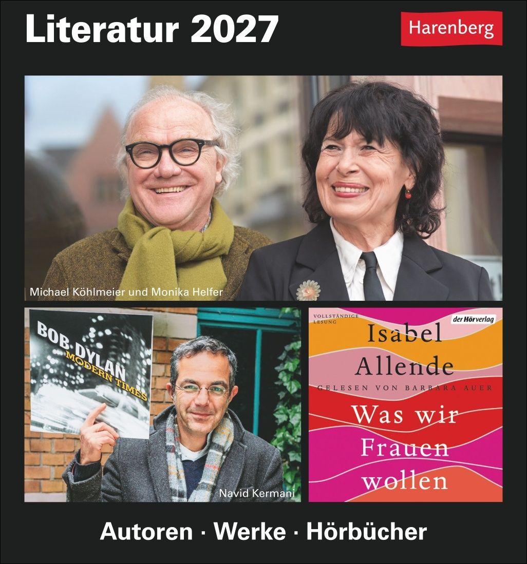 Vorderes Coverbild Literatur Tagesabreißkalender 2027 - Kulturkalender - Autoren, Werke, Hörbücher
