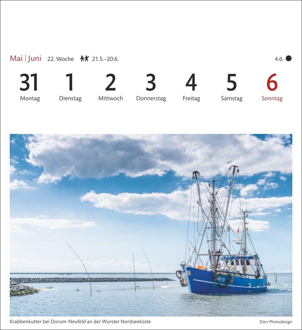 Beispielinhalt (Bild) Nordseeküste Sehnsuchtskalender 2027 - Wochenkalender mit 53 Postkarten