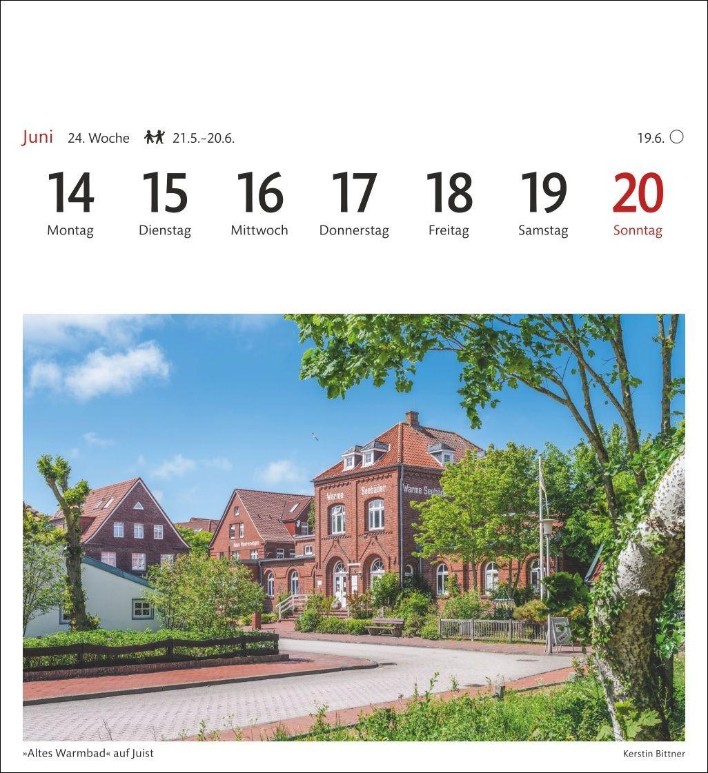 Beispielinhalt (Bild) Nordseeküste Sehnsuchtskalender 2027 - Wochenkalender mit 53 Postkarten