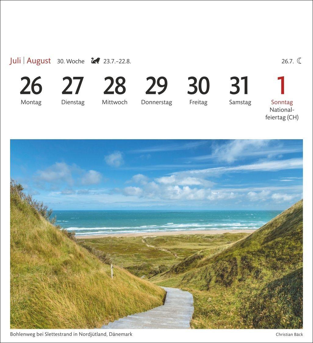 Beispielinhalt (Bild) Nordseeküste Sehnsuchtskalender 2027 - Wochenkalender mit 53 Postkarten