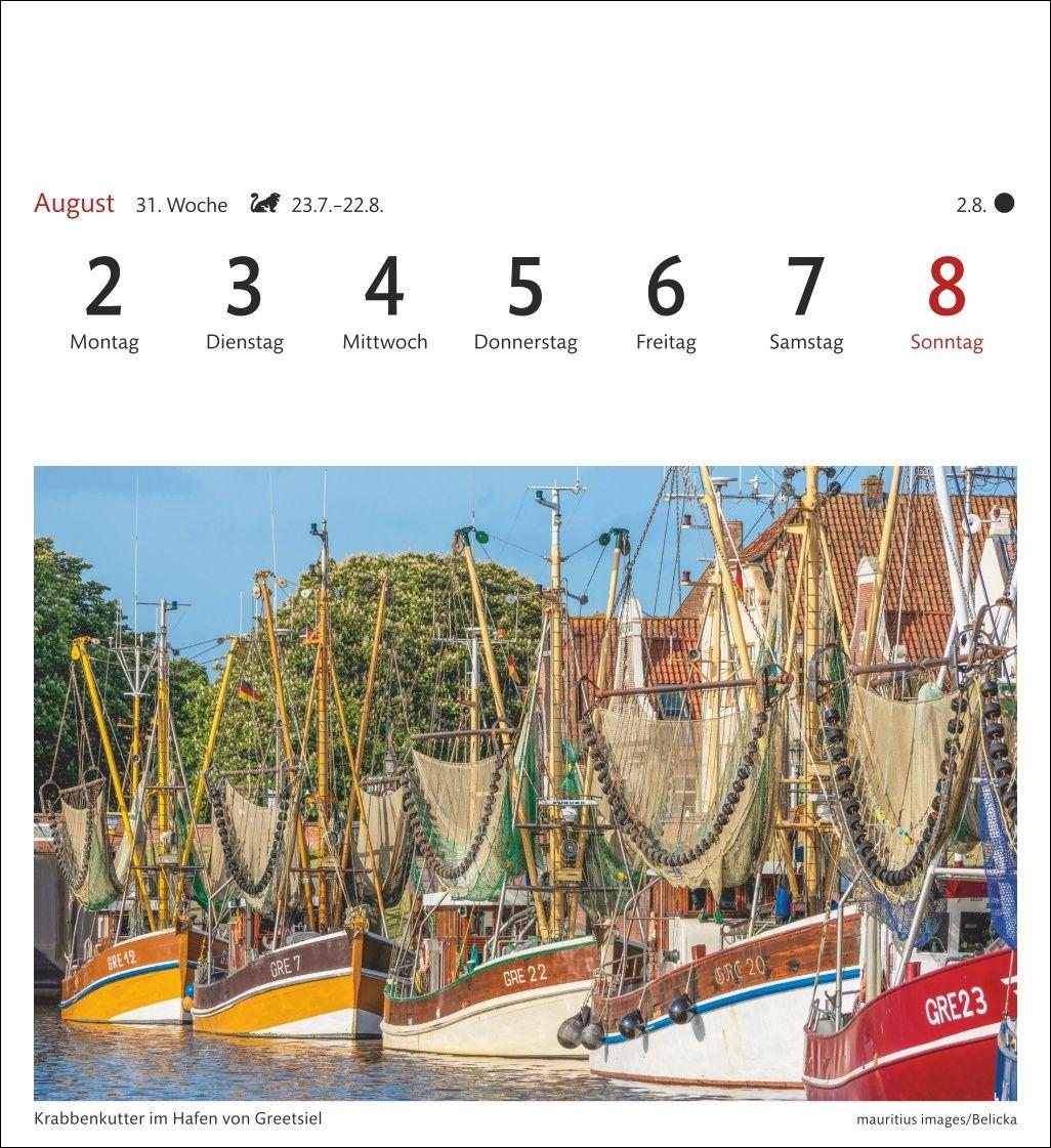 Beispielinhalt (Bild) Nordseeküste Sehnsuchtskalender 2027 - Wochenkalender mit 53 Postkarten