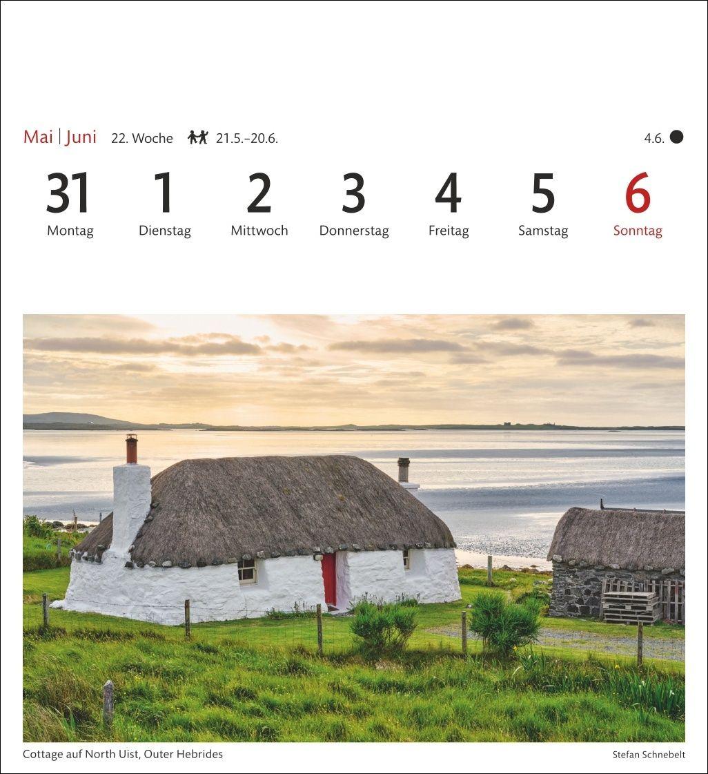 Beispielinhalt (Bild) Schottland Sehnsuchtskalender 2027 - Wochenkalender mit 53 Postkarten