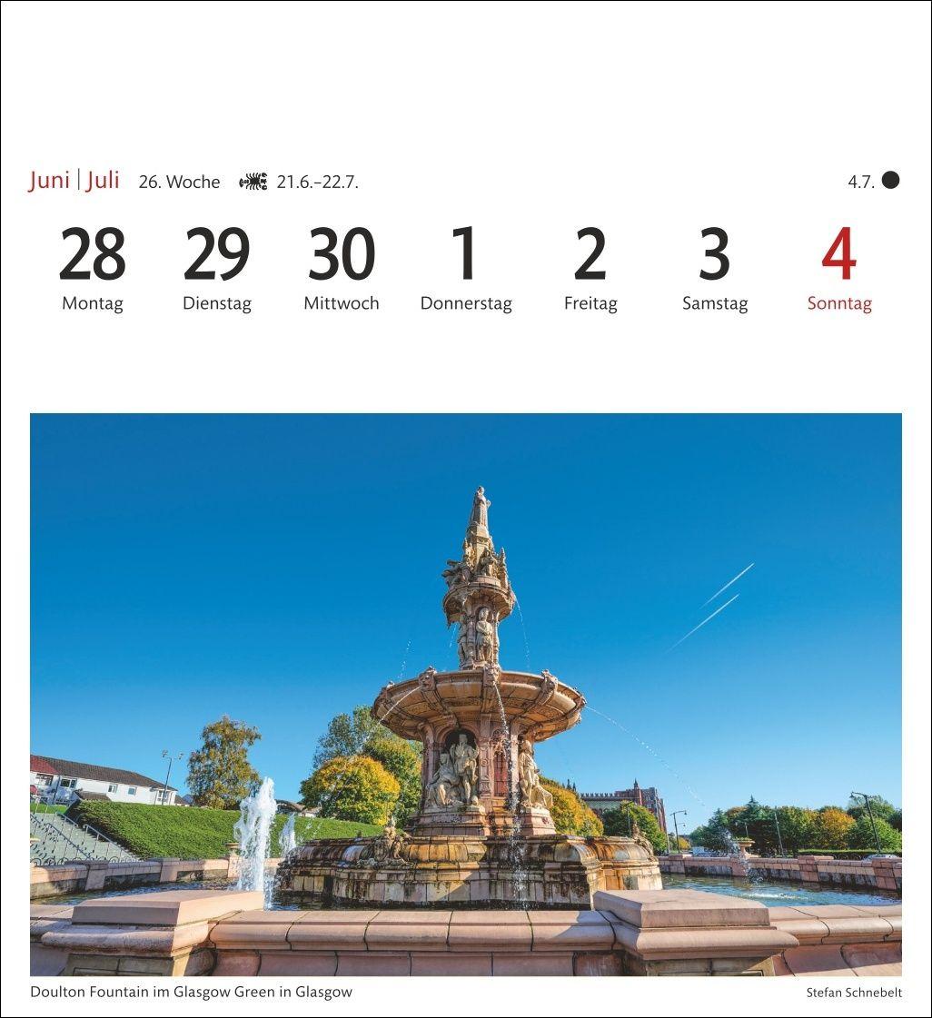 Beispielinhalt (Bild) Schottland Sehnsuchtskalender 2027 - Wochenkalender mit 53 Postkarten