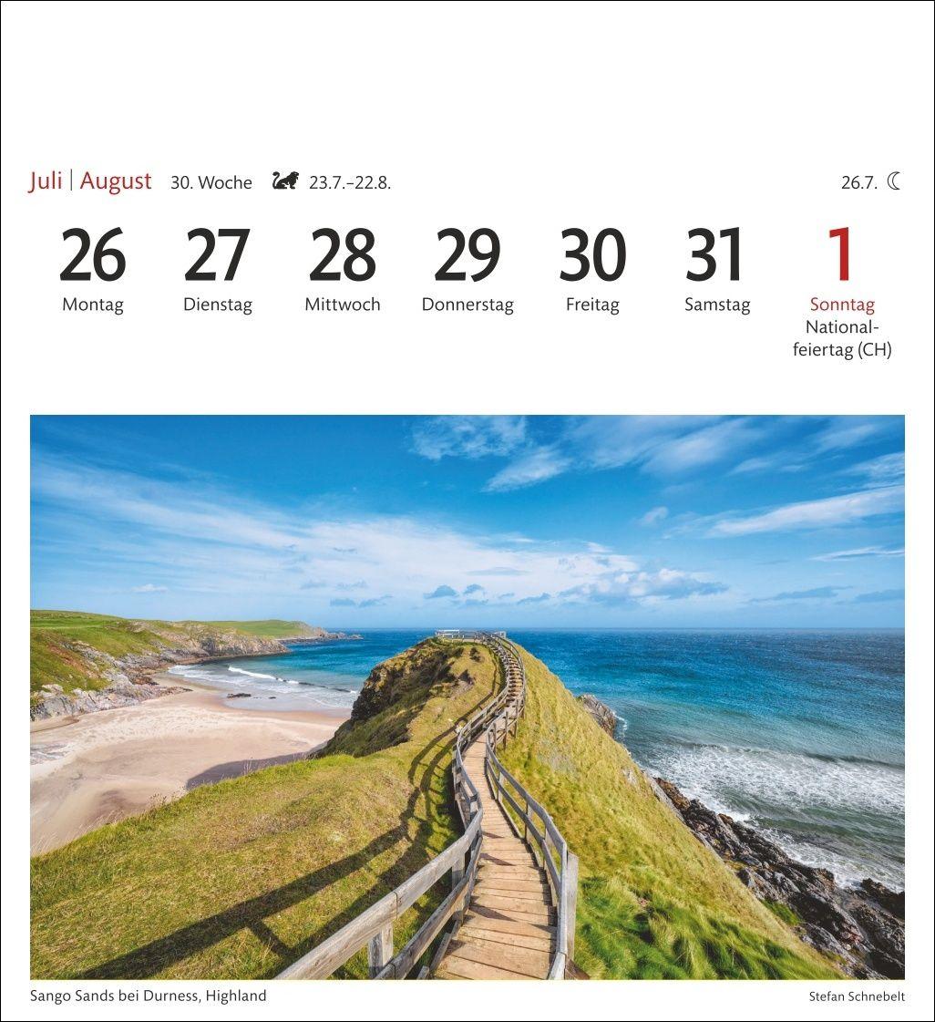 Beispielinhalt (Bild) Schottland Sehnsuchtskalender 2027 - Wochenkalender mit 53 Postkarten