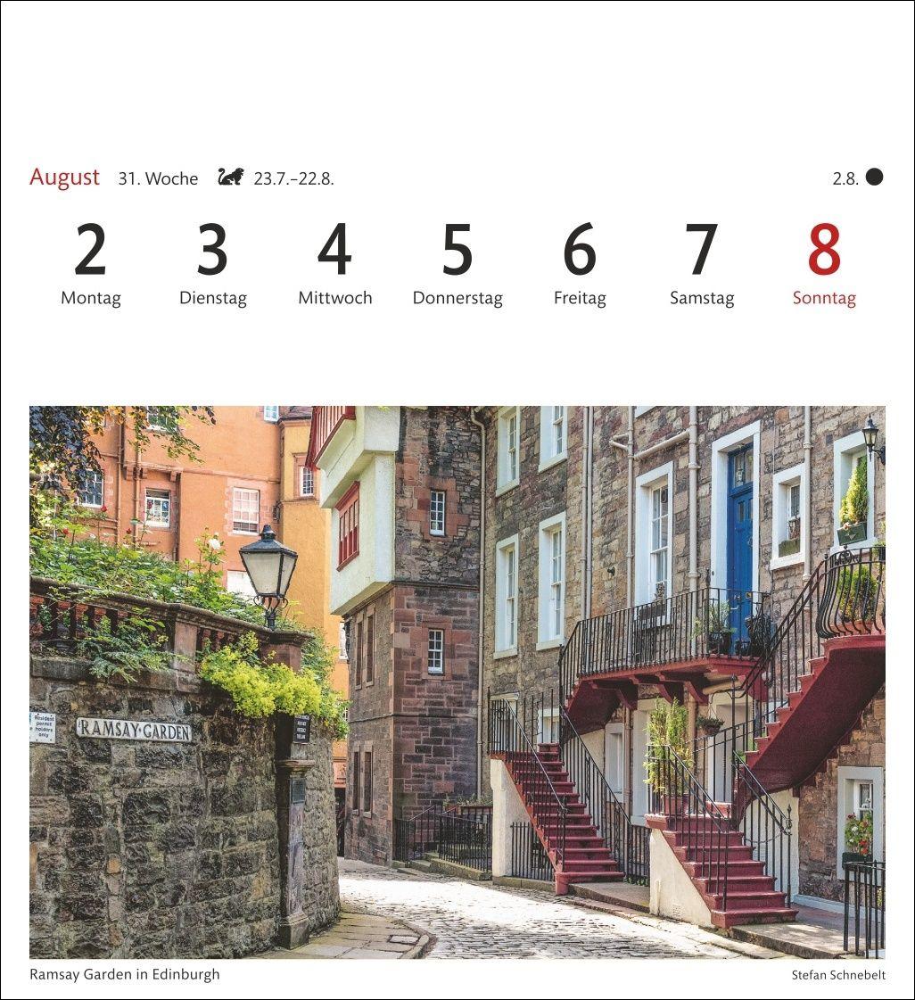 Beispielinhalt (Bild) Schottland Sehnsuchtskalender 2027 - Wochenkalender mit 53 Postkarten