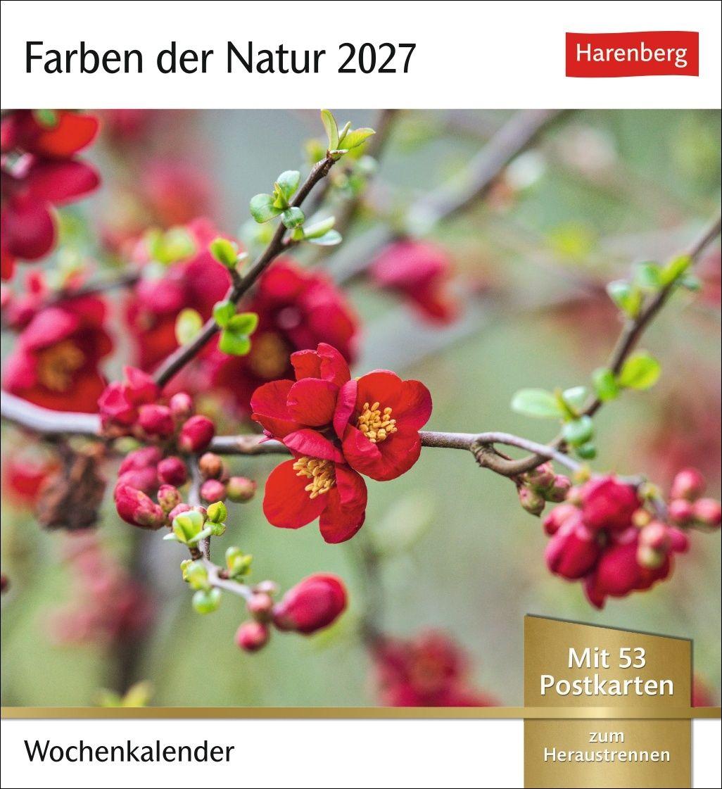 Vorderes Coverbild Farben der Natur Postkartenkalender 2027 - Wochenkalender mit 53 Postkarten