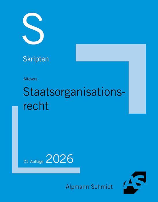 Vorderes Coverbild Skript Staatsorganisationsrecht
