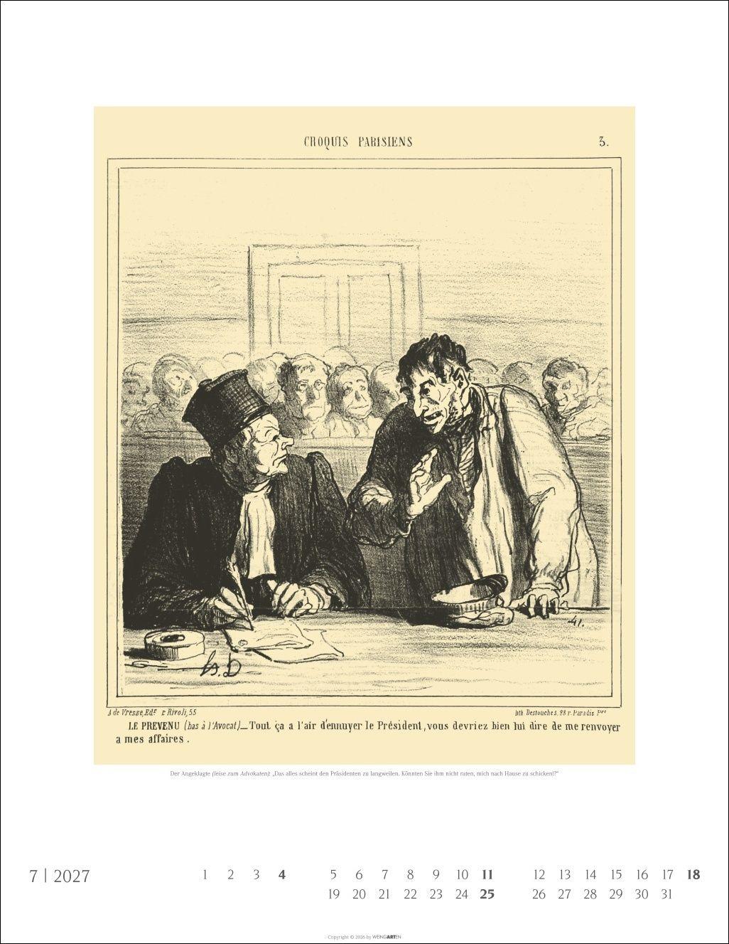 Beispielinhalt (Bild) Honoré Daumier: Die Juristen Kalender 2027