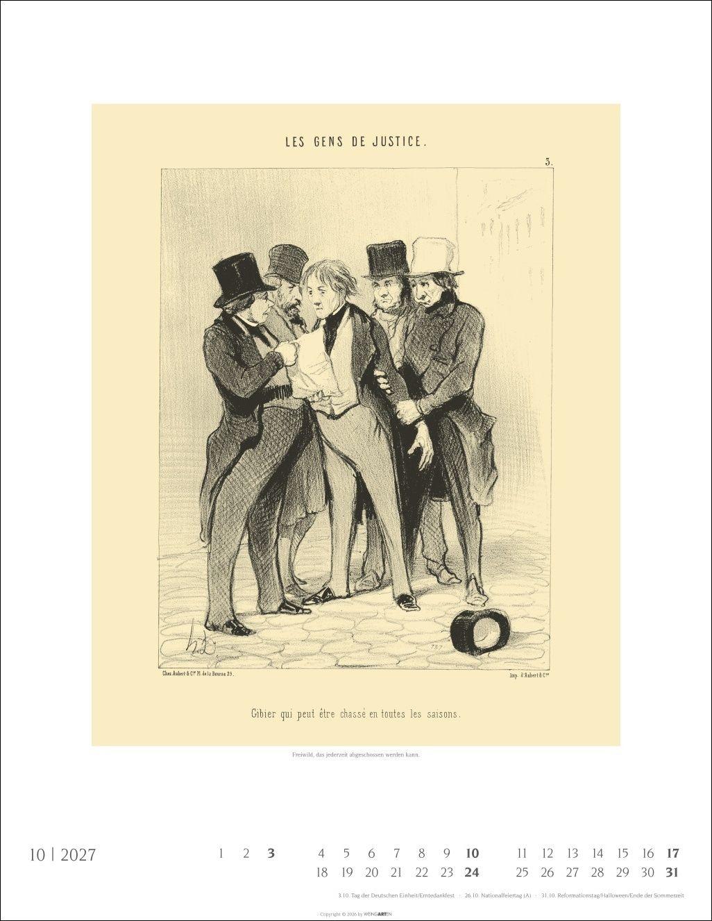 Beispielinhalt (Bild) Honoré Daumier: Die Juristen Kalender 2027