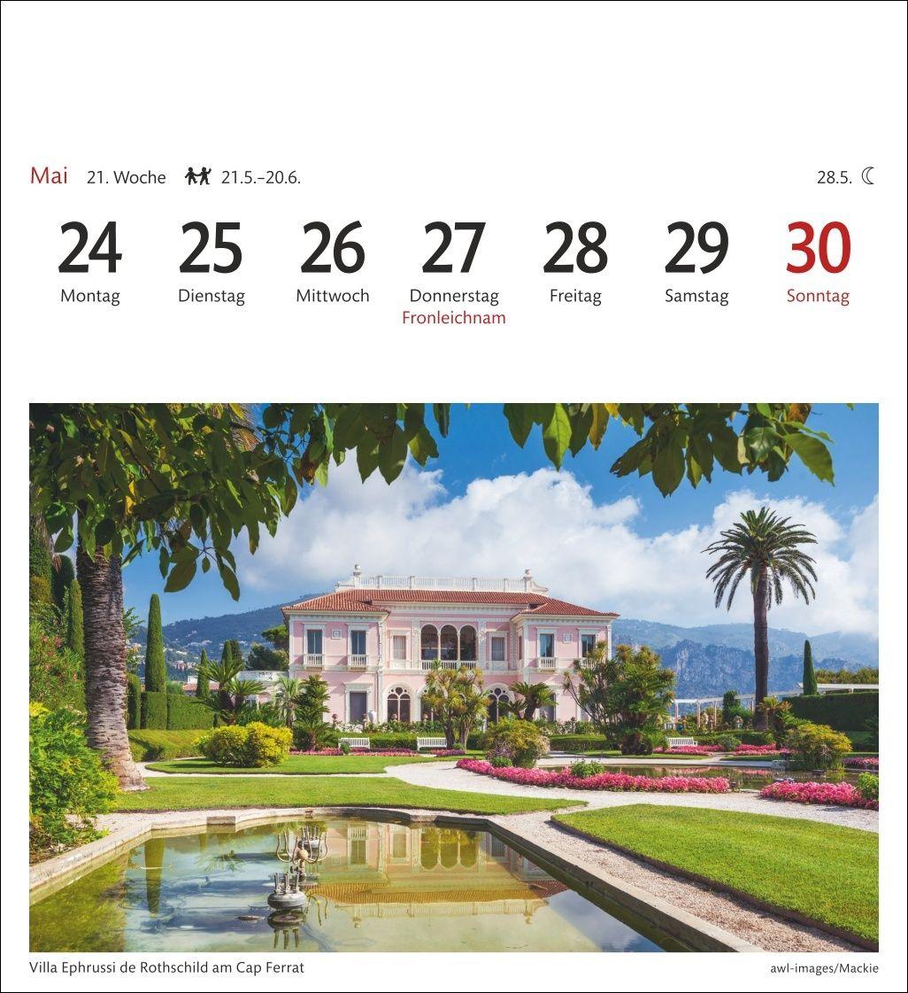 Beispielinhalt (Bild) Provence Sehnsuchtskalender 2027 - Wochenkalender mit 53 Postkarten