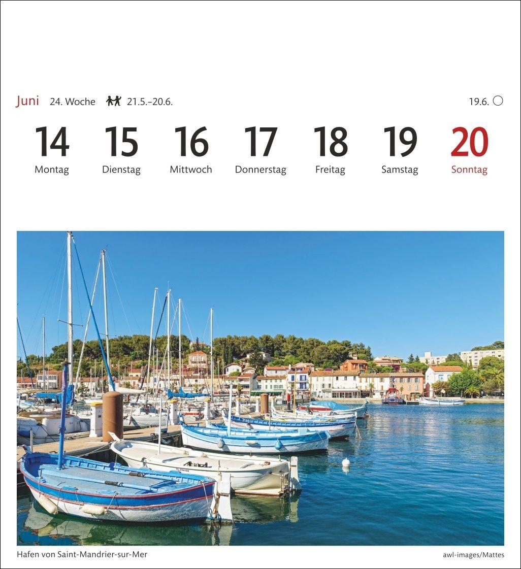 Beispielinhalt (Bild) Provence Sehnsuchtskalender 2027 - Wochenkalender mit 53 Postkarten