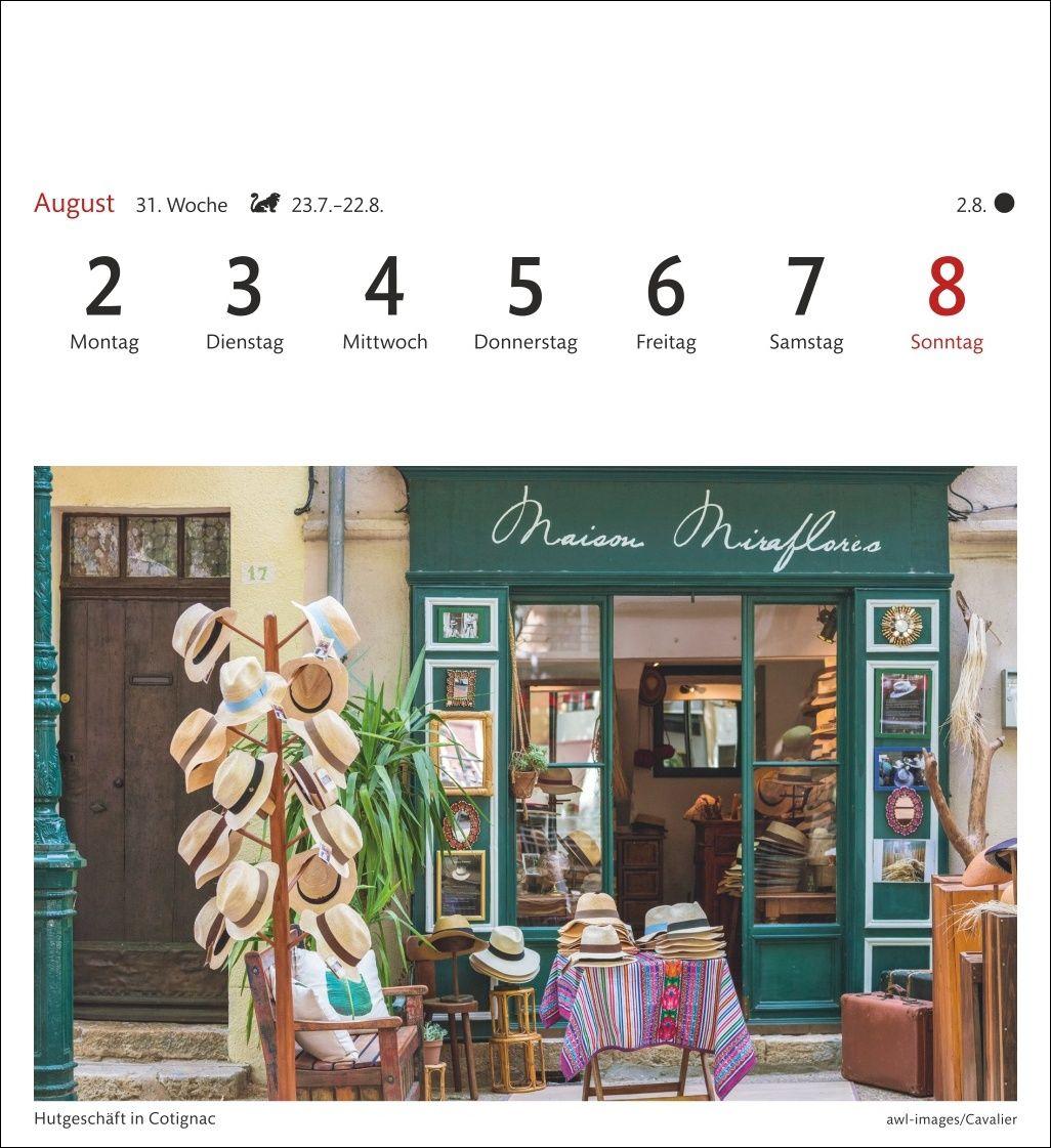 Beispielinhalt (Bild) Provence Sehnsuchtskalender 2027 - Wochenkalender mit 53 Postkarten