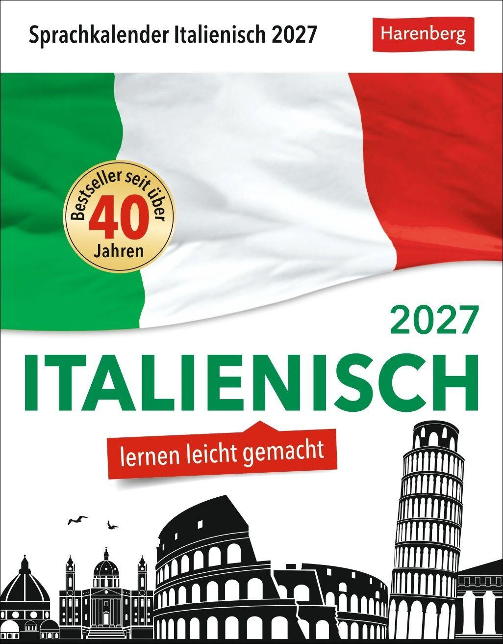 Vorderes Coverbild Italienisch Sprachkalender 2027 - Italienisch lernen leicht gemacht - Tagesabreißkalender