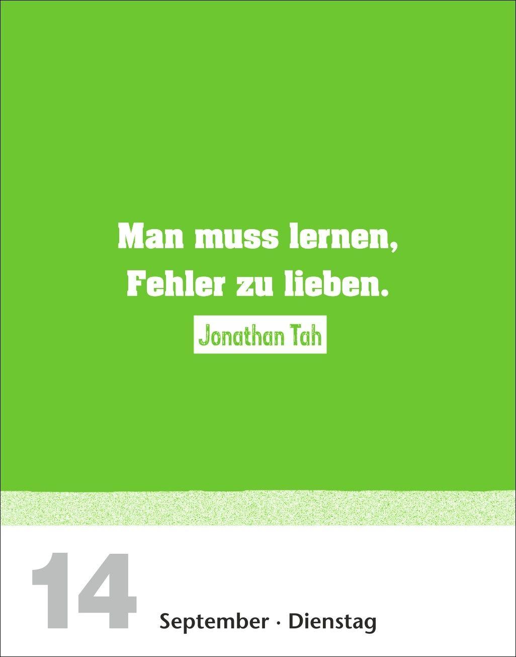 Beispielinhalt (Bild) Lattenknaller Tagesabreißkalender 2027 - Die witzigsten Fußballersprüche
