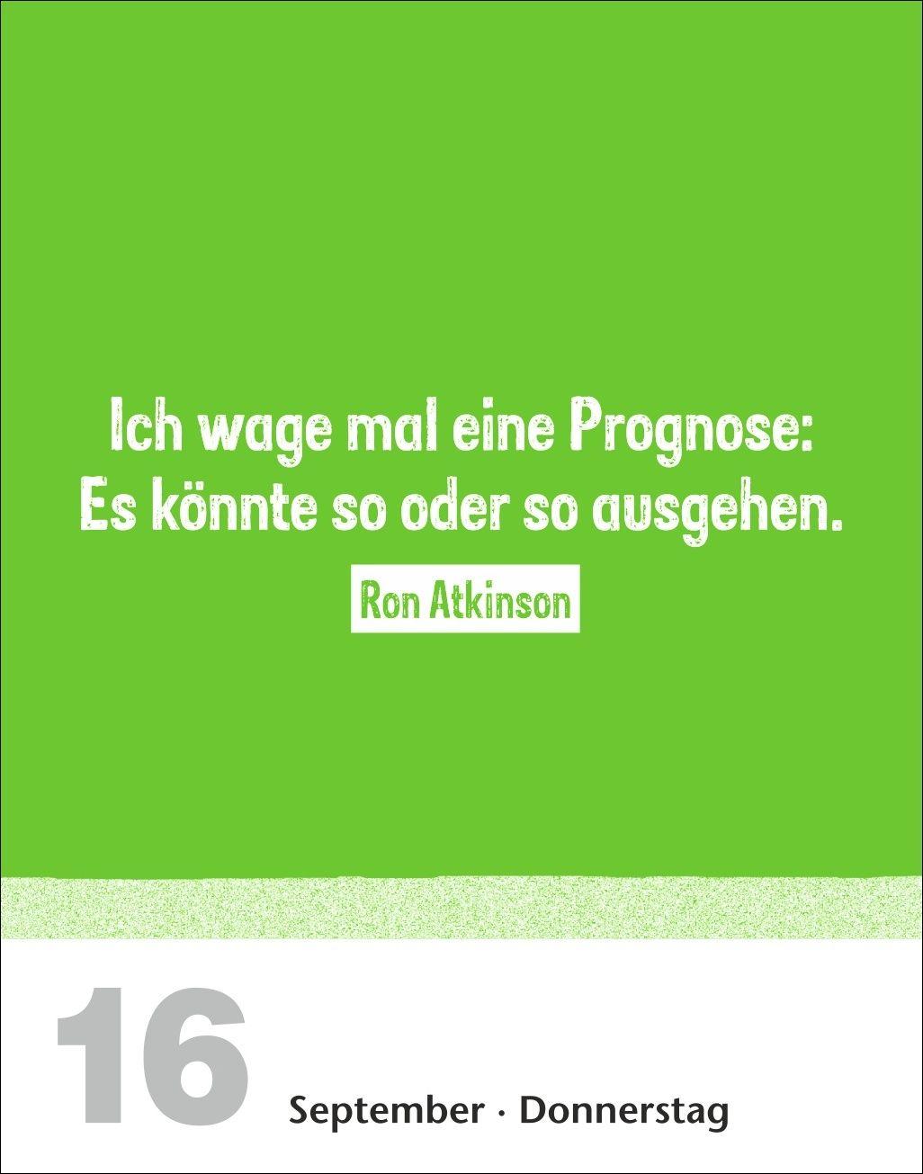 Beispielinhalt (Bild) Lattenknaller Tagesabreißkalender 2027 - Die witzigsten Fußballersprüche