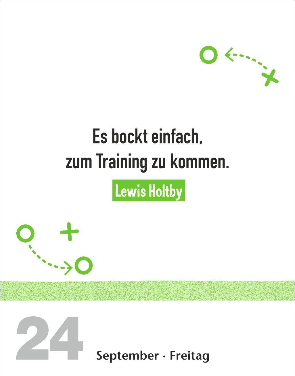 Beispielinhalt (Bild) Lattenknaller Tagesabreißkalender 2027 - Die witzigsten Fußballersprüche