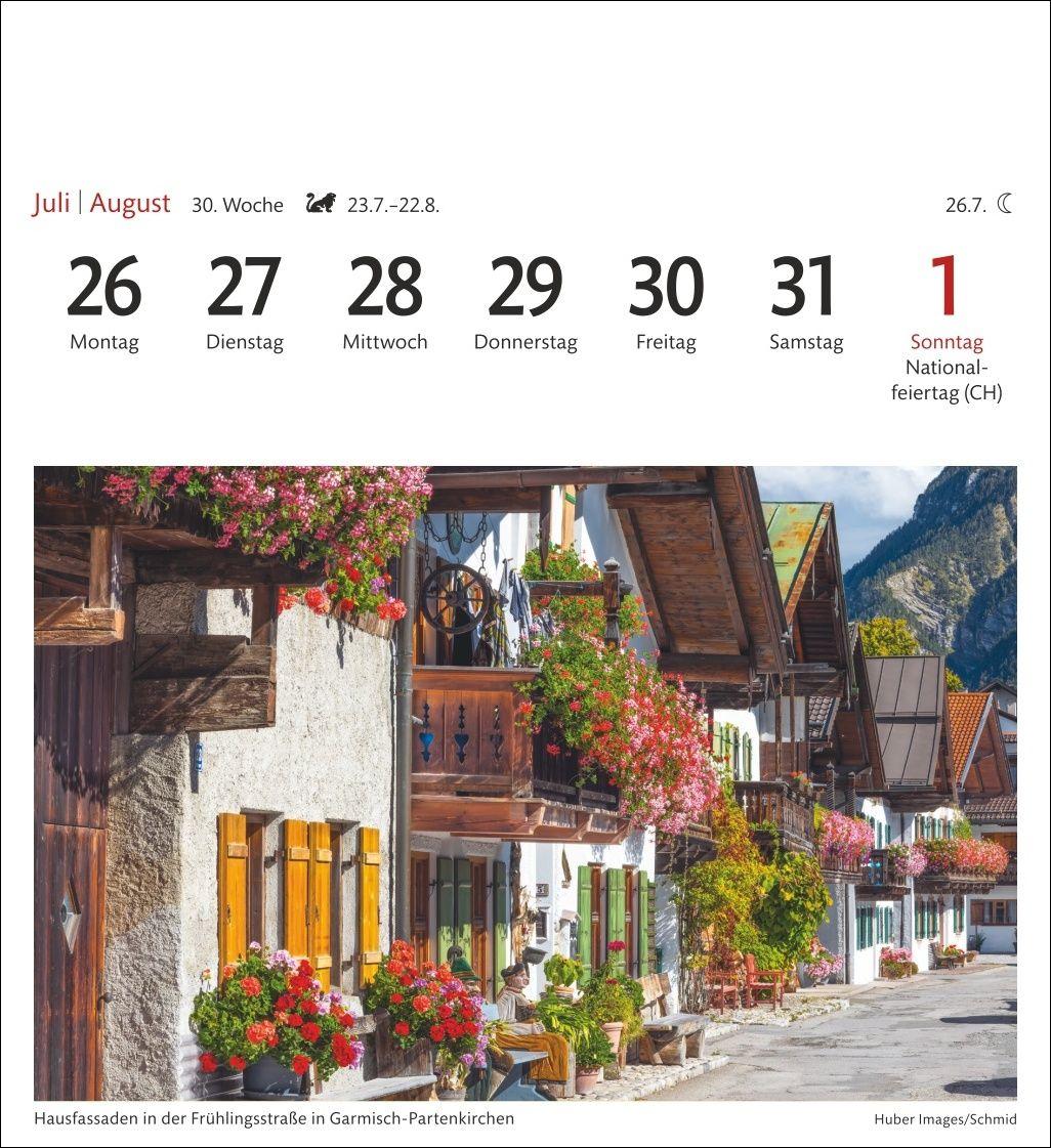 Beispielinhalt (Bild) Alpen Sehnsuchtskalender 2027 - Wochenkalender mit 53 Postkarten