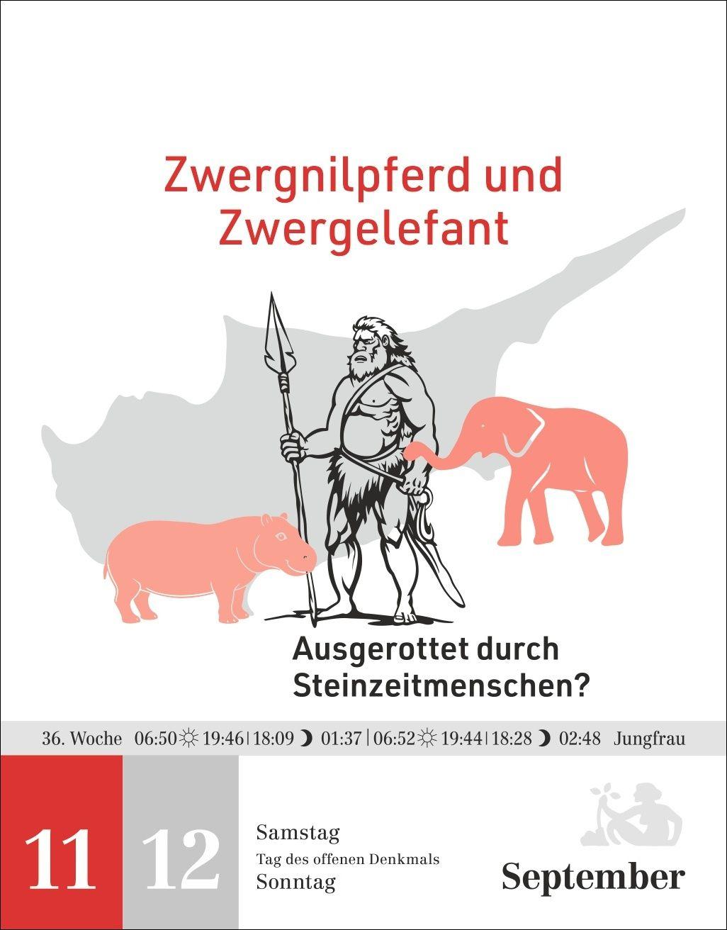 Beispielinhalt (Bild) Einstein für Quanten-Dilettanten Tagesabreißkalender 2027 - Ein vergnüglicher Crashkurs in Sachen Naturwissenschaften