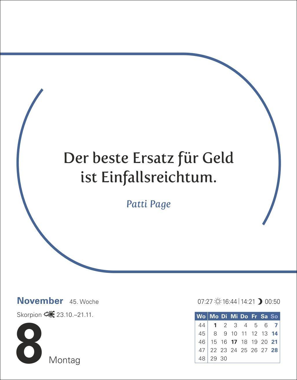 Beispielinhalt (Bild) Zitate Tagesabreißkalender 2027