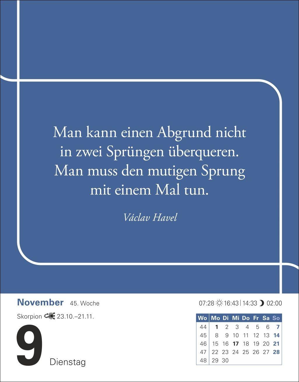 Beispielinhalt (Bild) Zitate Tagesabreißkalender 2027