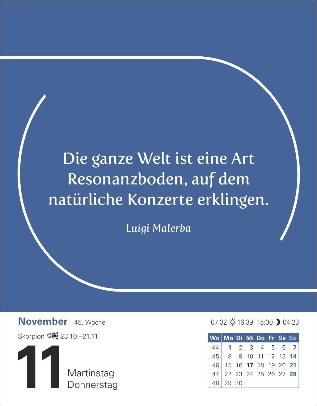 Beispielinhalt (Bild) Zitate Tagesabreißkalender 2027