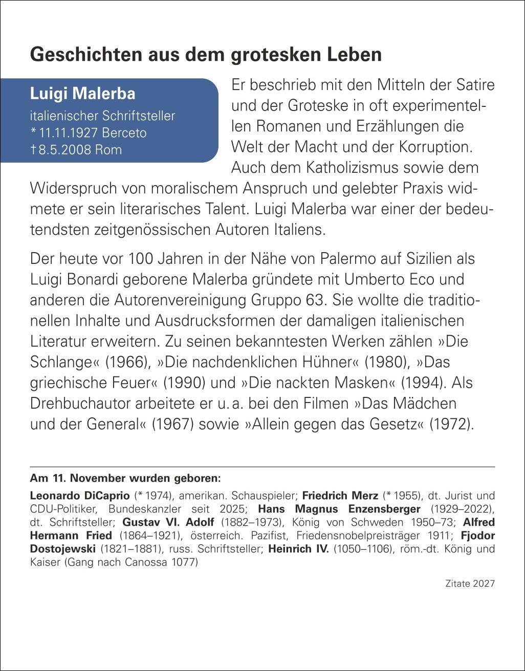 Beispielinhalt (Bild) Zitate Tagesabreißkalender 2027