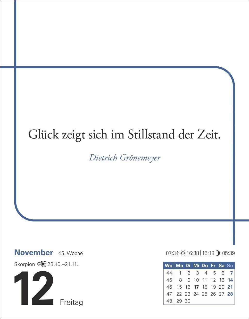 Beispielinhalt (Bild) Zitate Tagesabreißkalender 2027